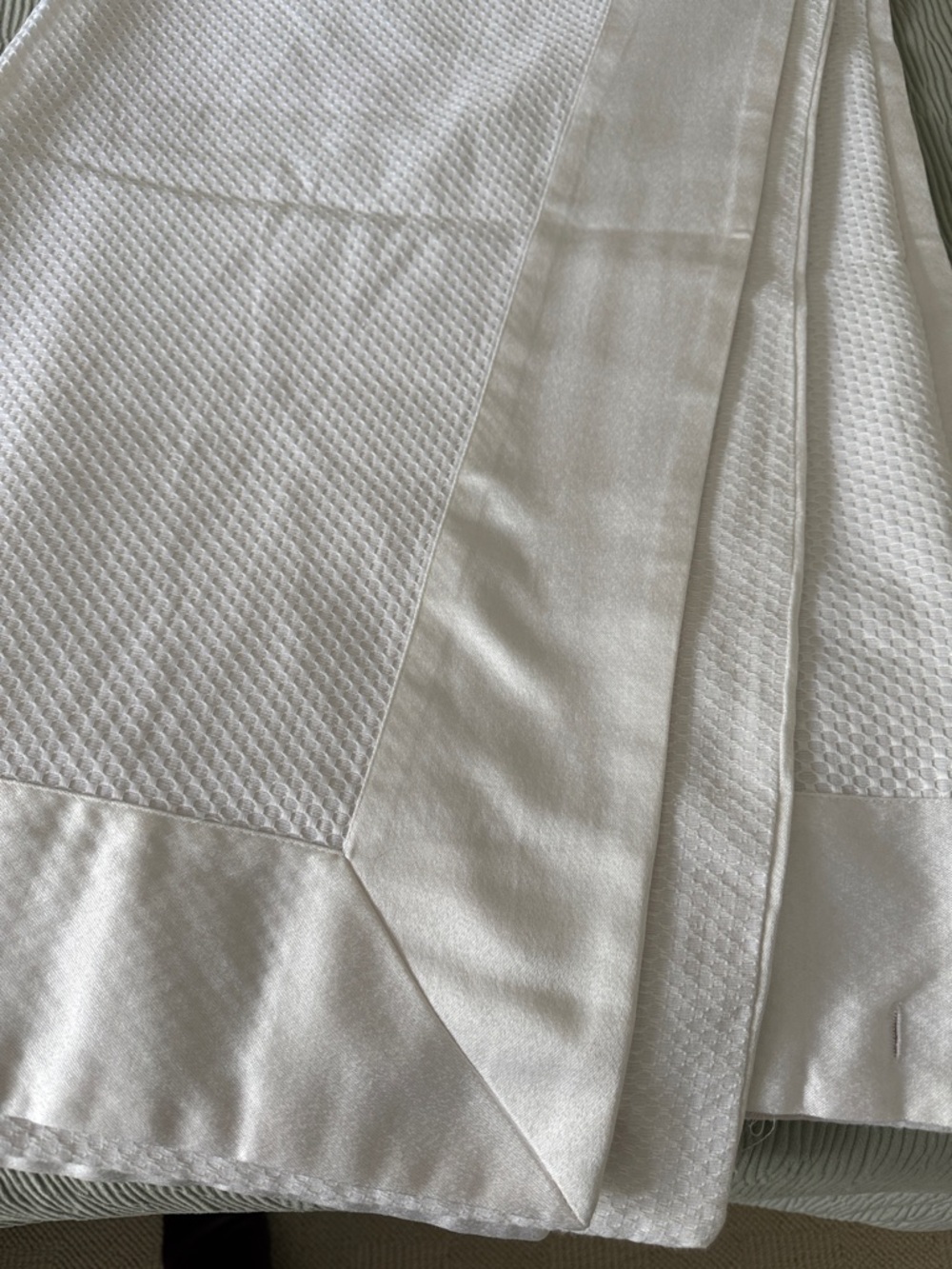 White Textured Shower Curtain